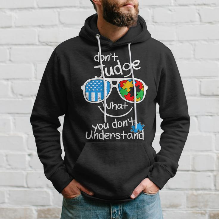 Don't Judge What You Don't Understand Autism Awareness Month Hoodie Gifts for Him