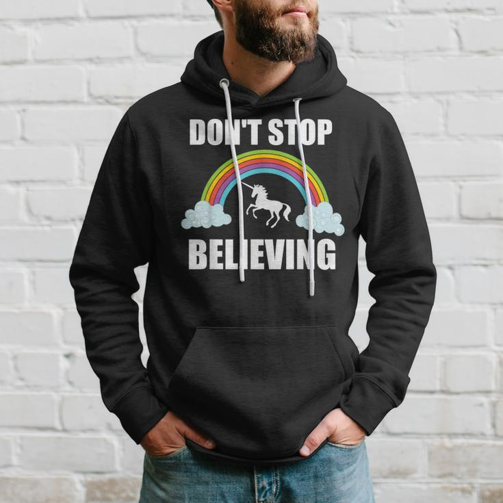 Don't Stop Believing UnicornUnicorn Lover Hoodie Gifts for Him