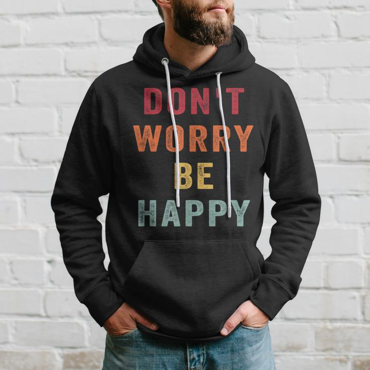 Don't Worry We Be Happy Retro Vintage Style 70S Motivational Hoodie Gifts for Him