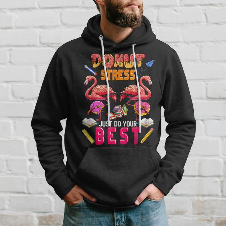 Donut Stress Just Do Best Costume Donuts Lover Flamingos Hoodie Gifts for Him
