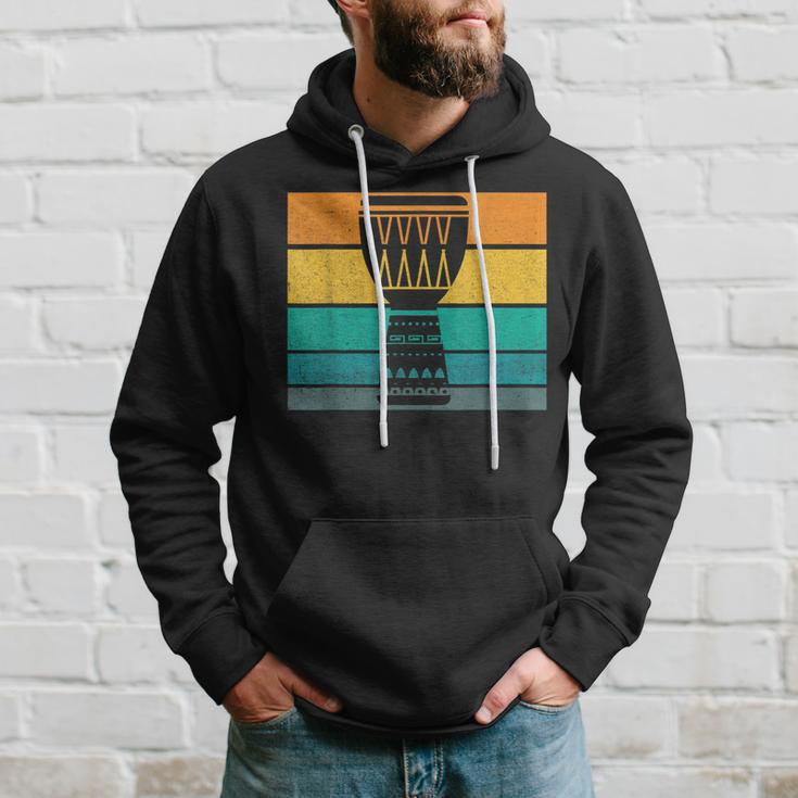 Drummer Retro African Drum Drumming Djembe Player Djembe Hoodie Gifts for Him