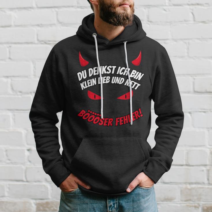 Du Tenkst Ich Bin Klein Lieb & Nett Evil Fehler Devil Horns Kapuzenpullover Geschenke für Ihn