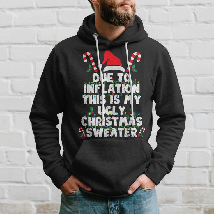 Due To Inflation This Is My Ugly Sweater Christmas Hoodie Gifts for Him