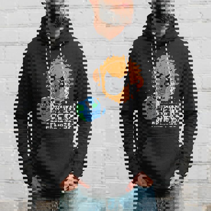 Earth Moon Sun Total Solar Eclipse April 8 2024 Totality Hoodie Gifts for Him