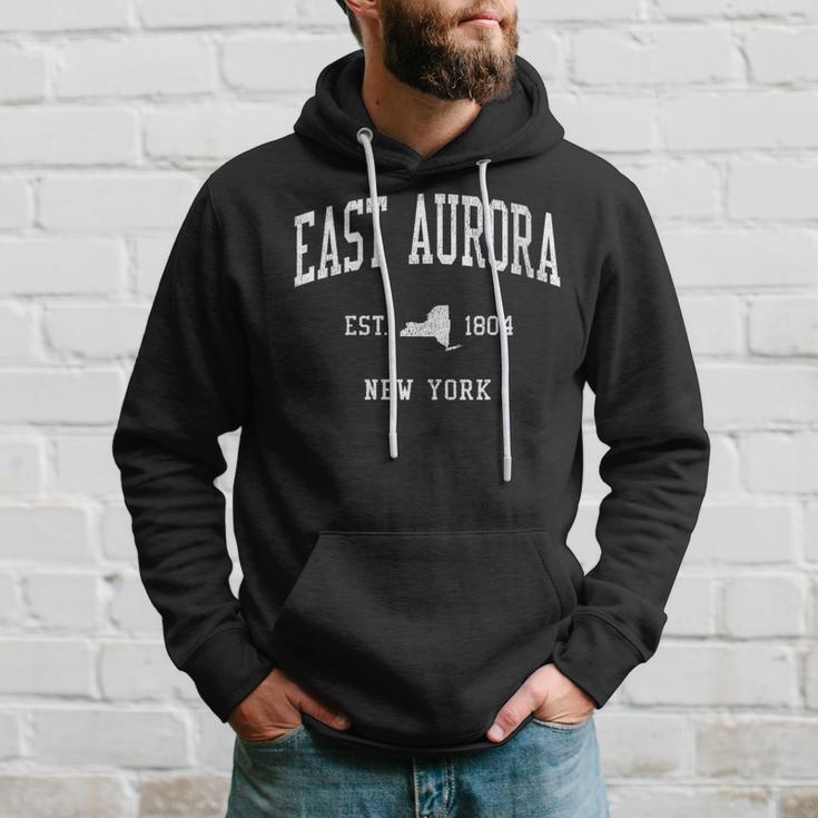 East Aurora Ny Vintage Athletic Sports Js01 Hoodie Gifts for Him