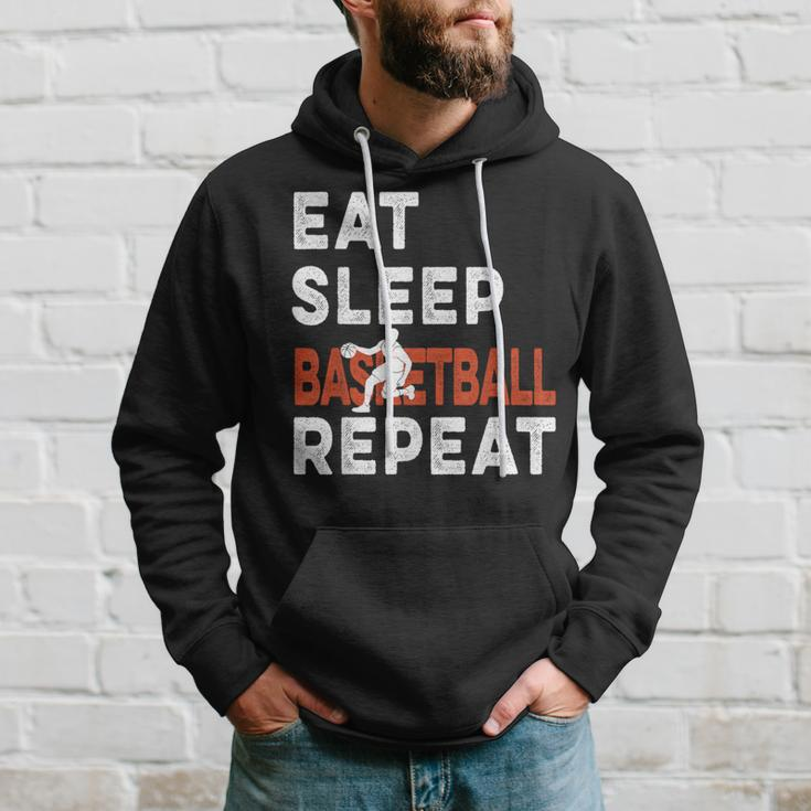 Eat Sleep Basketball Repeat Basketball Sports Hoodie Gifts for Him