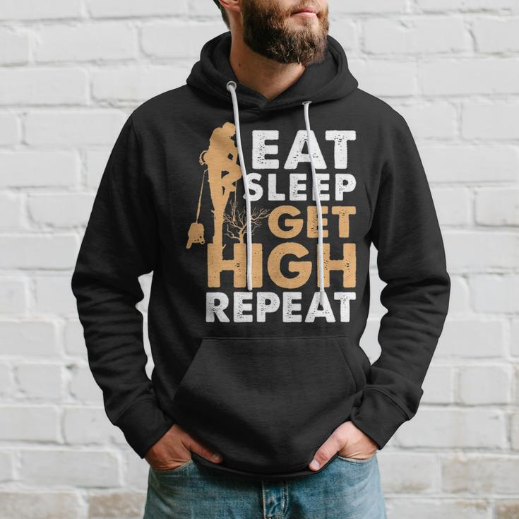 Eat Sleep Get High Repeat Arborist Hoodie Gifts for Him