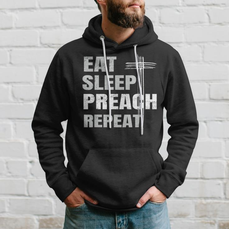 Eat Sleep Preach Repeat Youth Pastor Hoodie Gifts for Him