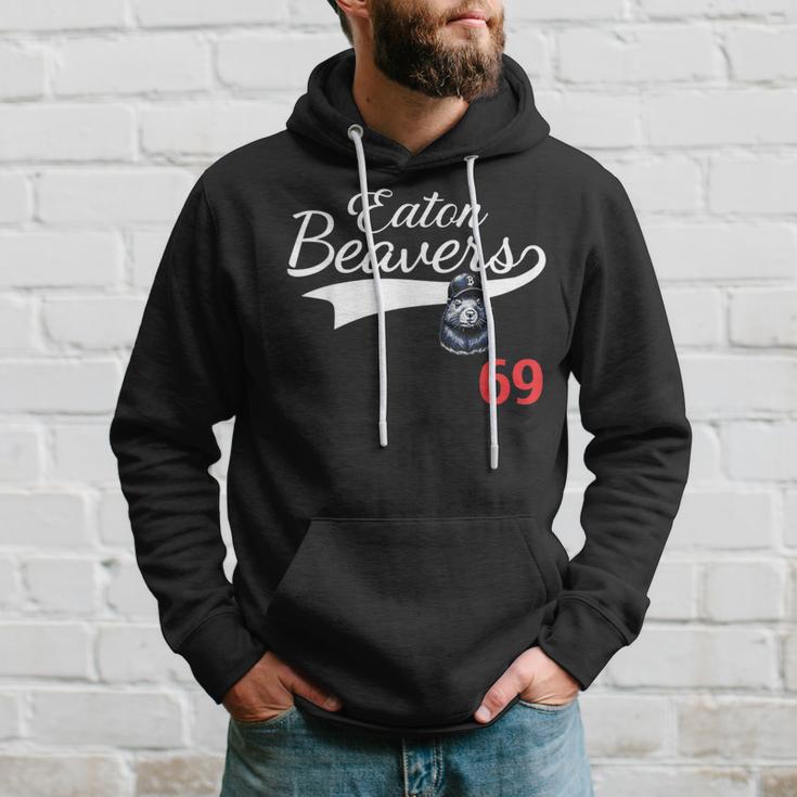 Eaton Beavers 69 Adult Humor Baseball Hoodie Gifts for Him