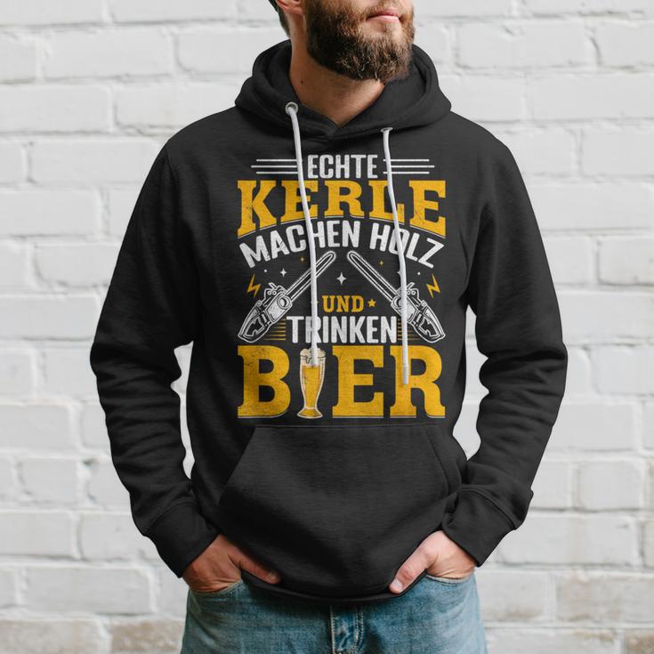 Echte Kerle Machen Holz Und Trinken Bier Kapuzenpullover Geschenke für Ihn