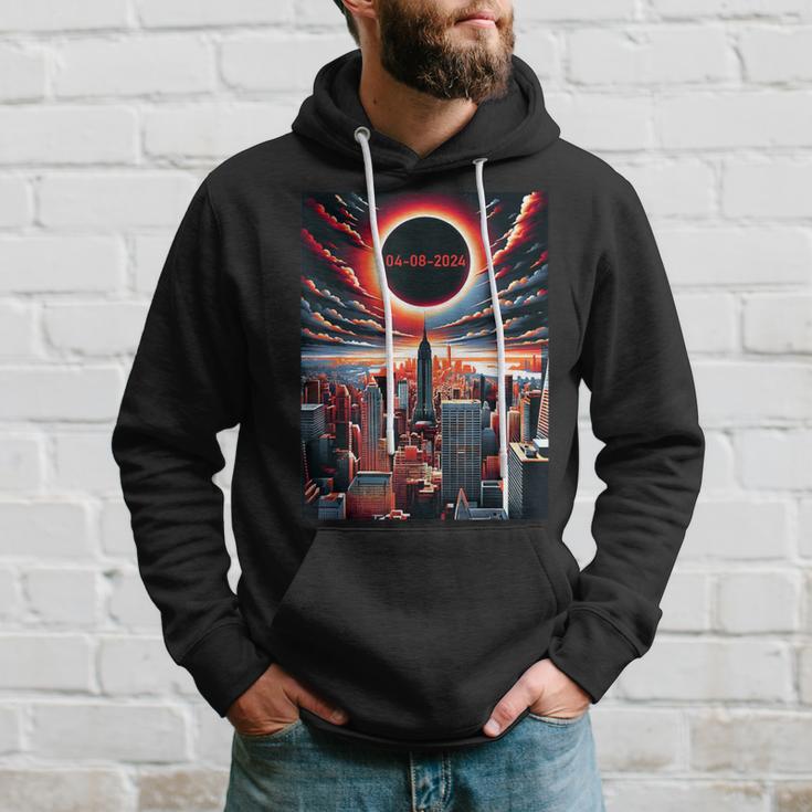 Eclipse 2024 New York 8 April 2024 Total Solar Eclipse Hoodie Gifts for Him