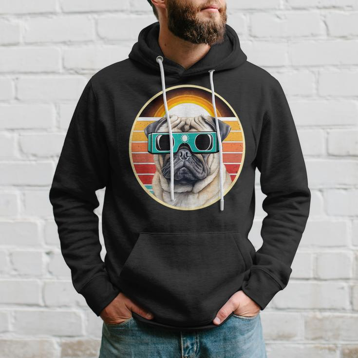 Eclipse Dogs Where Pug Charm Meets Celestial Wonder Hoodie Gifts for Him