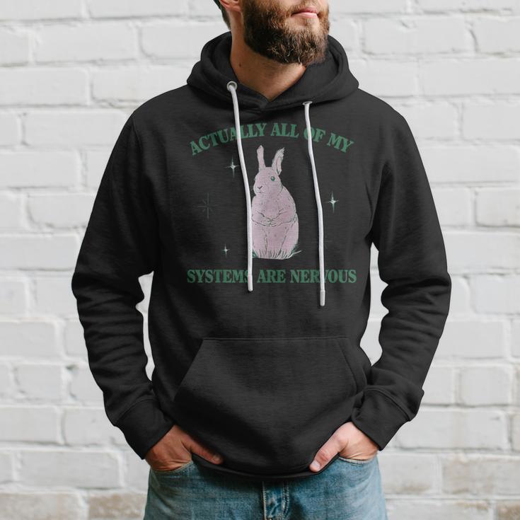 Eigentlich Sind Alle Meine Systeme Nervös Bunny Rabbit Hoodie Geschenke für Ihn