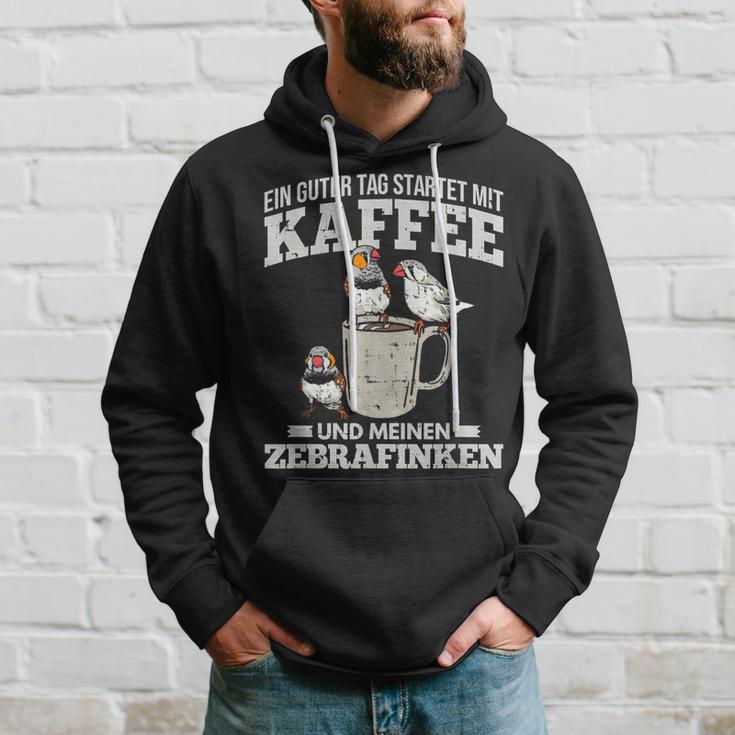 Ein Guter Tag Startet Kaffee Und Zebrafinch Hoodie Geschenke für Ihn