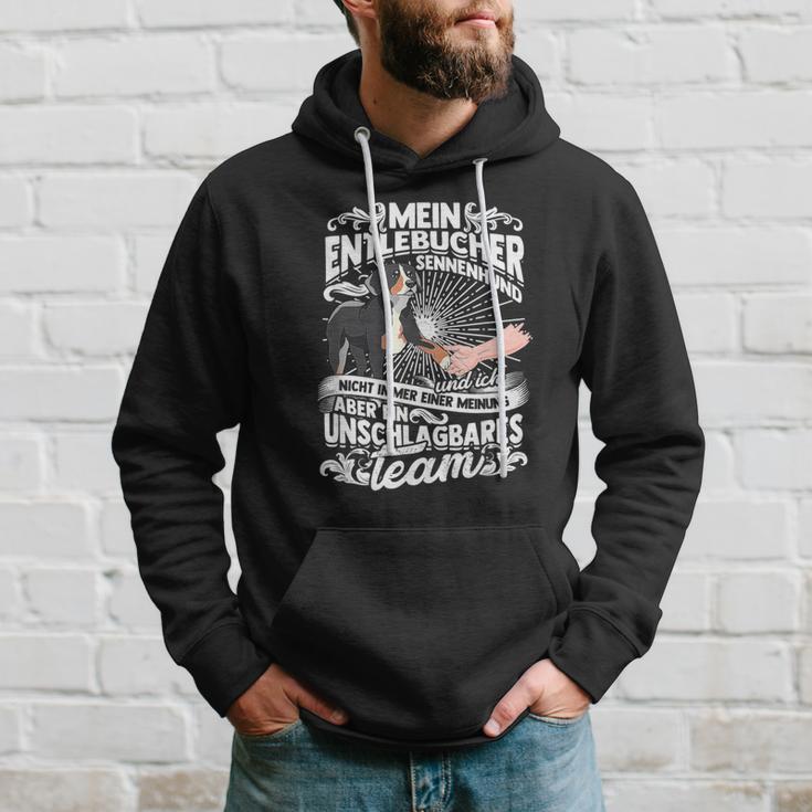 Ein Unschlagbare Team Dog Slogan Entlebucher Mountain Dog Hoodie Geschenke für Ihn