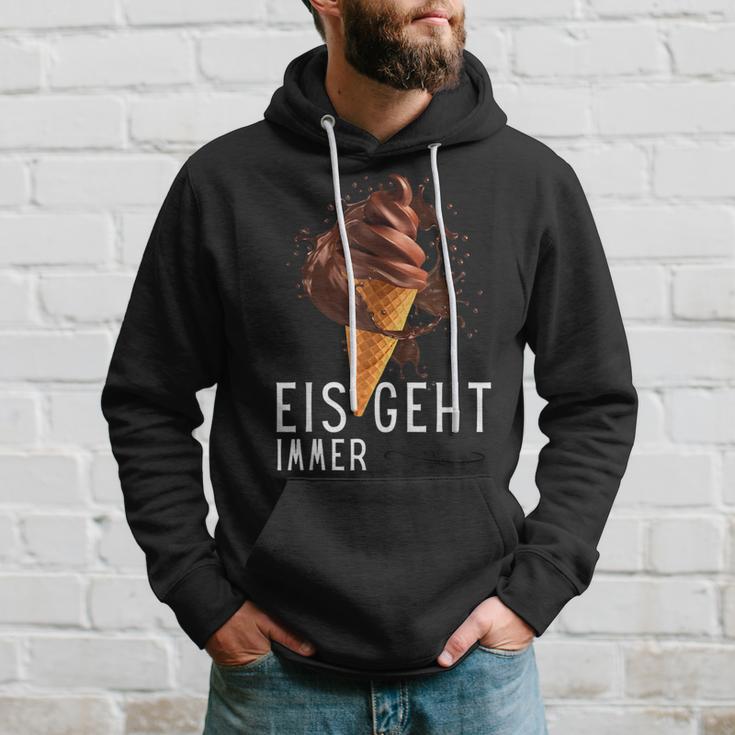 Eis Geht Immer Eisparele Eiscafe Schokoladeneis Orange Kapuzenpullover Geschenke für Ihn