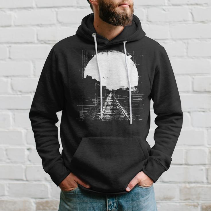 Eisenbahn Zeichnung Züge Gleis Hoodie Geschenke für Ihn