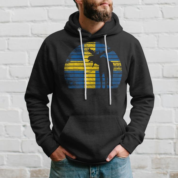 Elch Schwedische Flagge Schwede Skandinavien Schweden Kapuzenpullover Geschenke für Ihn