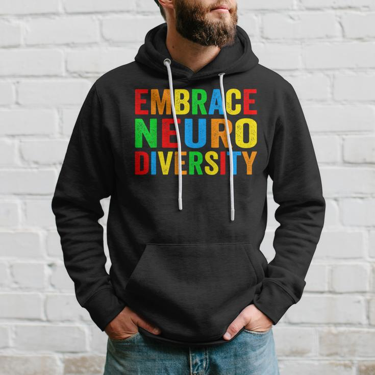 Embrace Neurodiversity Autism Neurodivergent Awareness Hoodie Gifts for Him