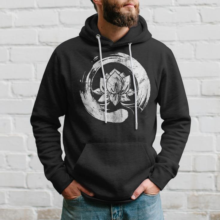 Enso Zen Circle Of Enlightenment Lotus Vintage Hoodie Gifts for Him