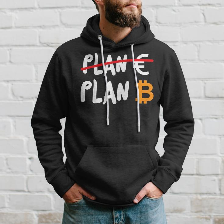 Euro Ist Feitert Btc Bitcoin Plan B Black Hoodie Geschenke für Ihn