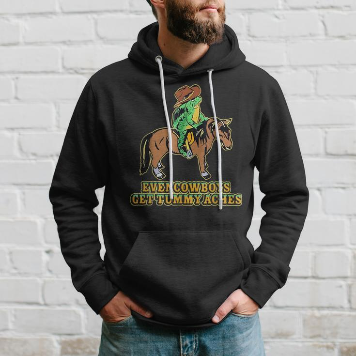 Even Cowboys Get Tummy Aches Frog With Horse Hoodie Gifts for Him