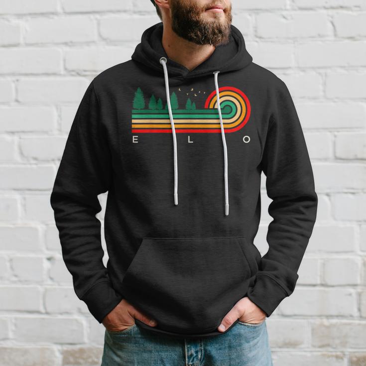 Evergreen Vintage Stripes Elo Wisconsin Hoodie Gifts for Him