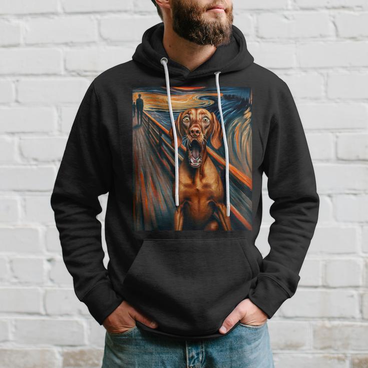 Expressionist Artsy Vizsla Dog Artistic Vizsla Hoodie Gifts for Him