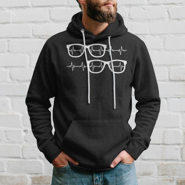 Eyeglass Heartbeat Optician Eye Doctor Ophthalmology Hoodie Gifts for Him