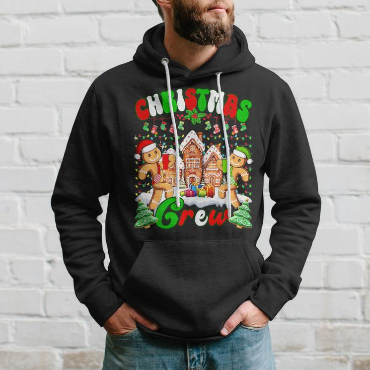 Family Christmas Crew Cookie Gingerbread Xmas Lights Hoodie Gifts for Him
