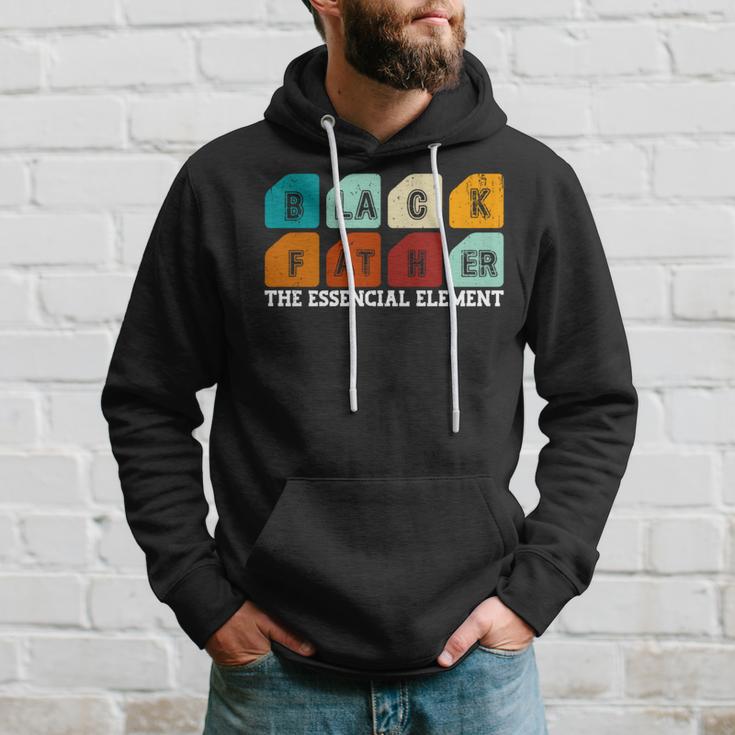 Father's Day Black Father The Essencial Element Science Dad Hoodie Gifts for Him