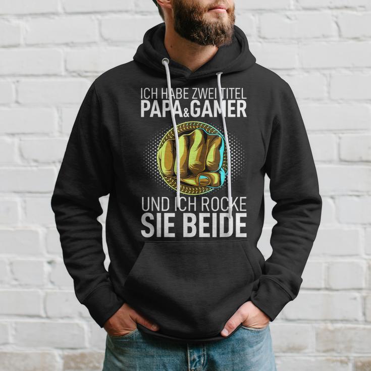 Father's Day Dad Ich Habe Zwei Titel Papa Und Gamer Kapuzenpullover Geschenke für Ihn