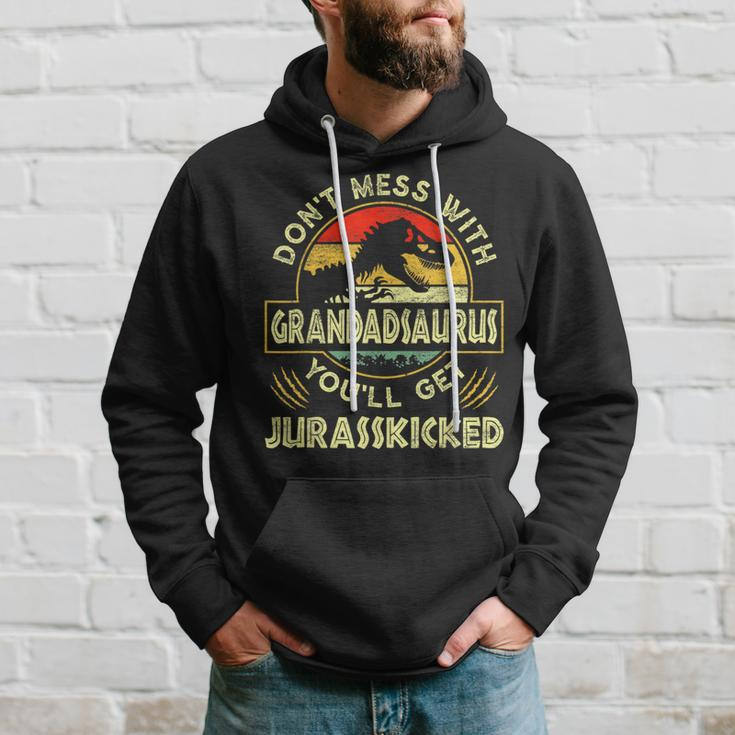Father's Day Family Matching Grandad Dinosaurs Christmas Hoodie Gifts for Him