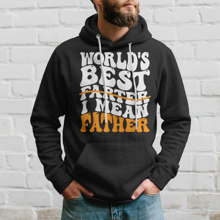 Father's Day Retro Dad World's Best Farter I Mean Father Hoodie Gifts for Him