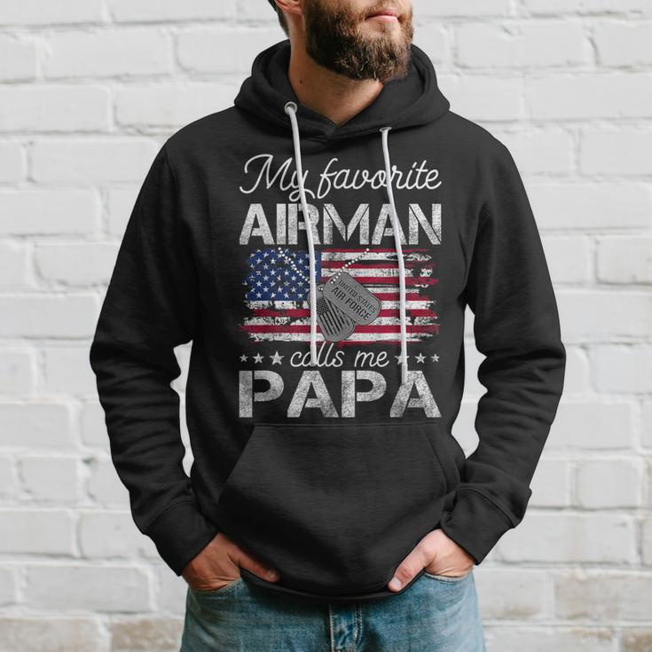 My Favorite Airman Calls Me Papa Proud Us Air Force Papa Hoodie Gifts for Him