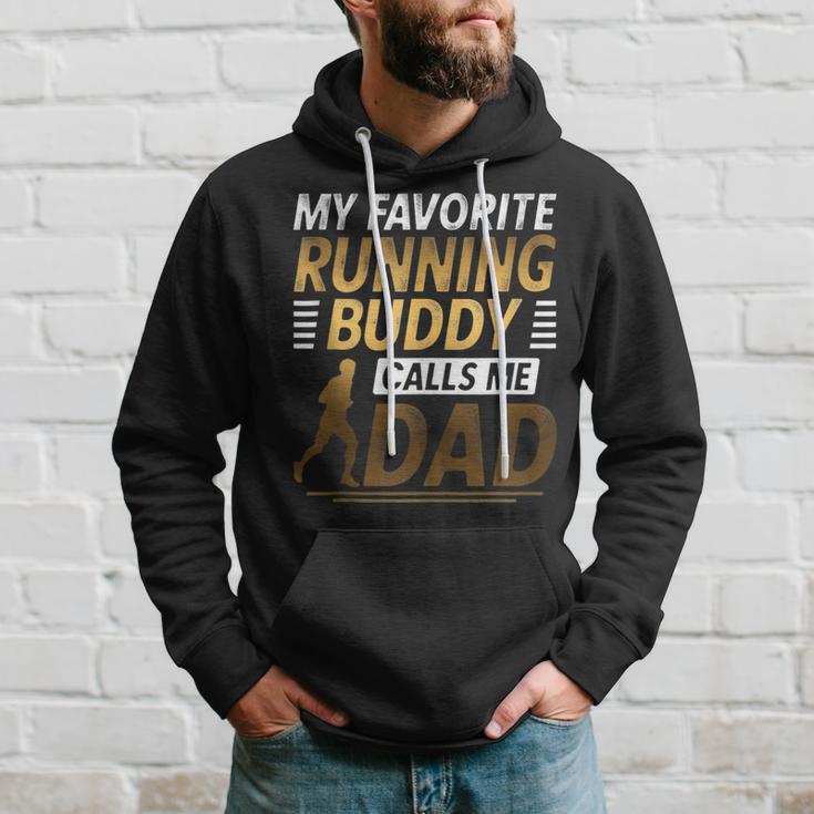 My Favorite Running Buddy Calls Me Dad Hoodie Gifts for Him