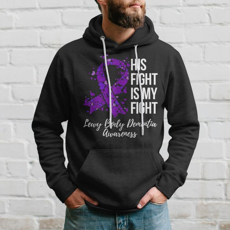 His Fight Is My Fight Lewy Body Dementia Awareness Hoodie Gifts for Him