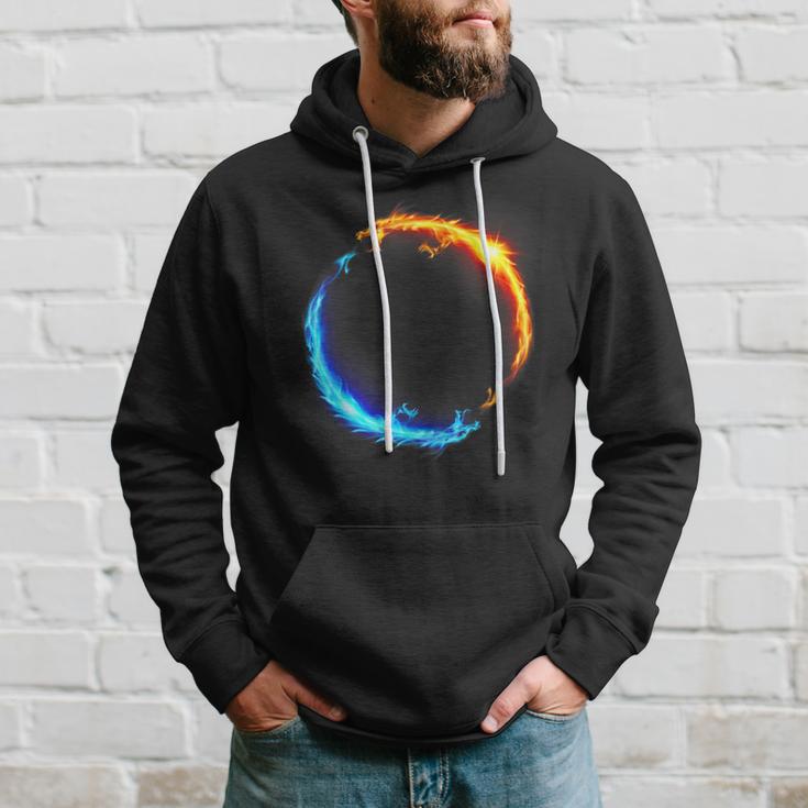 Fire And Ice Duel Dragon Hoodie Geschenke für Ihn