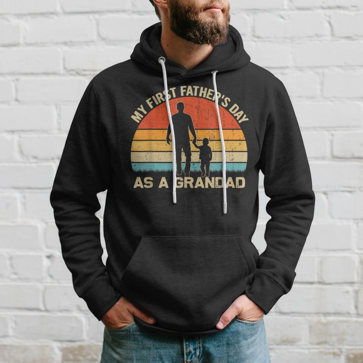 My First Father's Day As A Grandad New Grandpa Father's Day Hoodie Gifts for Him