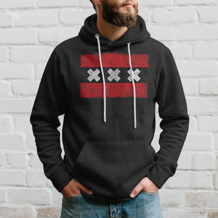 Flag Of Amsterdam City Netherlands Hoodie Geschenke für Ihn