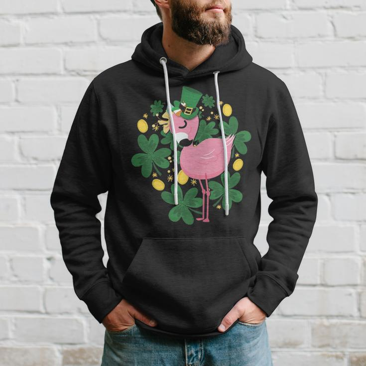 Flamingo St Patrick Day Pink Bird Lover Hoodie Gifts for Him