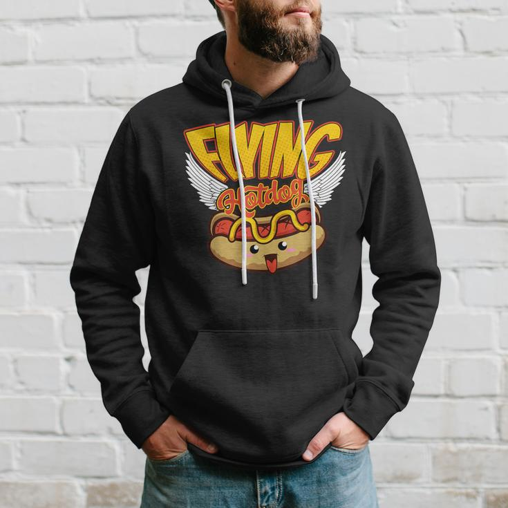 Flying Hot Dog Sausage Lovers Hoodie Gifts for Him