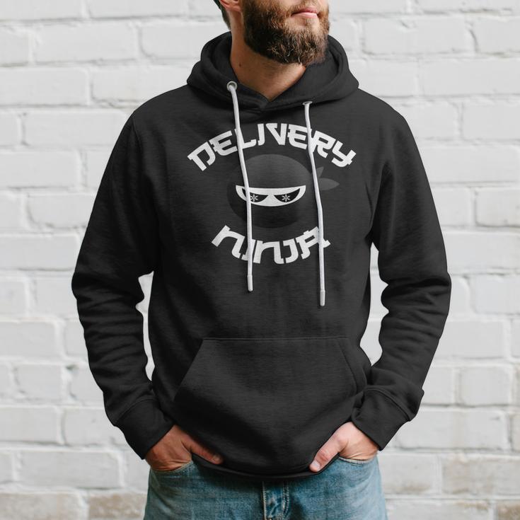 Food Delivery Pizza Mailman Truck Driver Multitasking Ninja Hoodie Gifts for Him