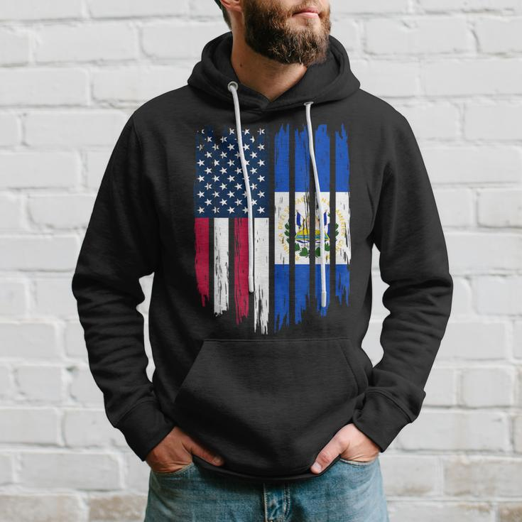 Foreigner Immigrant Usa United States El Salvador Flag Hoodie Gifts for Him