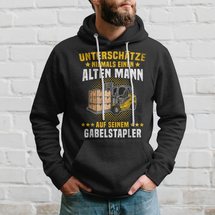 Forklift Driver Underestimates Camp Worker Fun Hoodie Geschenke für Ihn