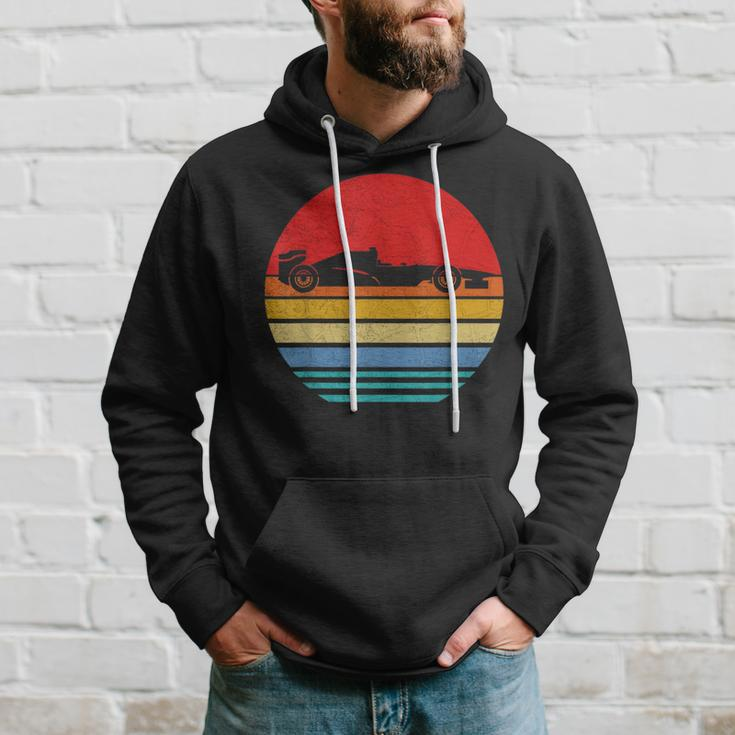 Formula Racing Retro Vintage Sunset Silhouette Car Speed 70S Hoodie Gifts for Him