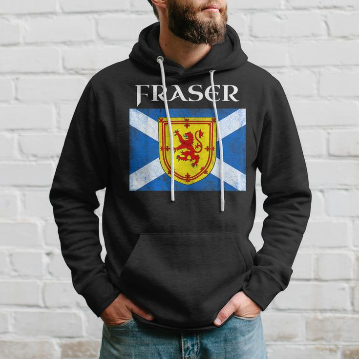 Fraser Clan Scottish Name Scotland Flag Hoodie Gifts for Him