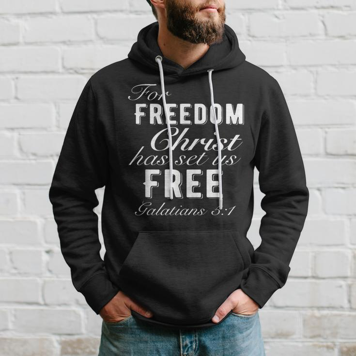 For Freedom Christ Has Set Us Free Galatians 51 Christian Hoodie Gifts for Him
