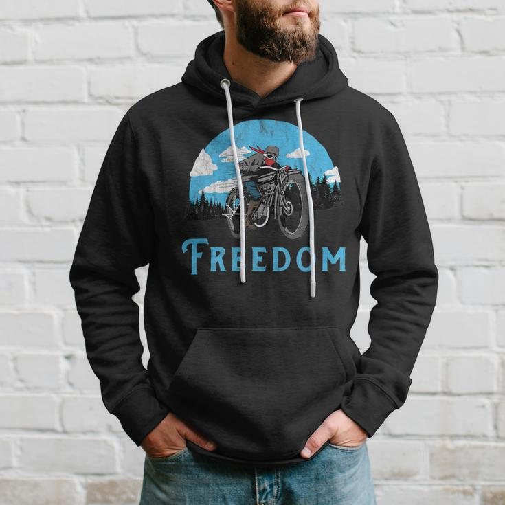 Freedom Old School Motorcycle Rider Retro Hoodie Gifts for Him
