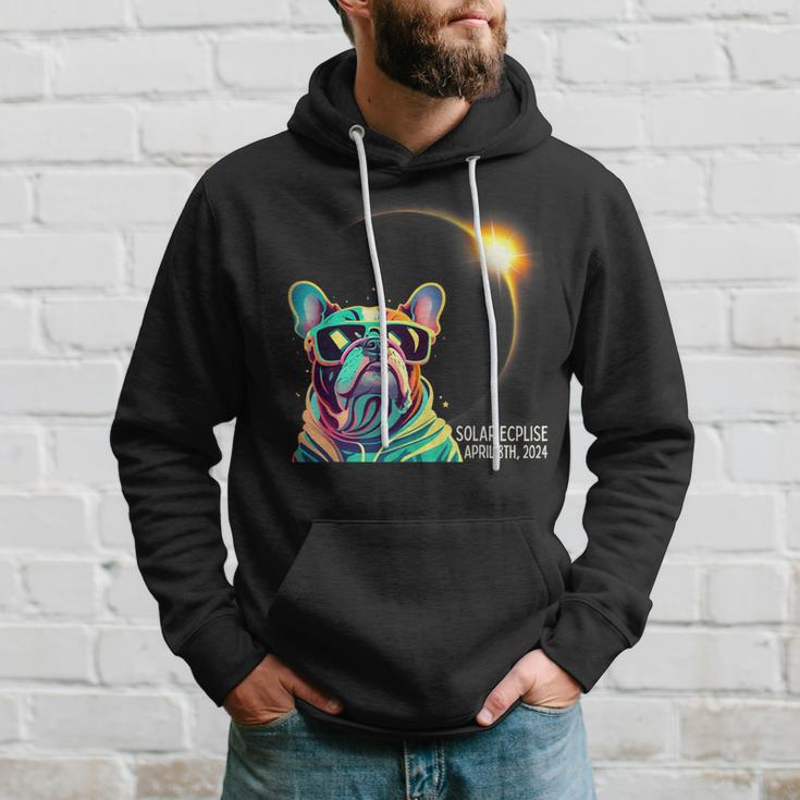 French Bulldog America 2024 Solar Eclipse Accessories Hoodie Gifts for Him
